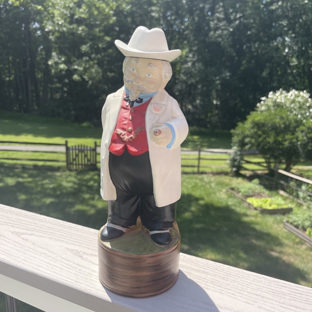 1960 Vintage Hand painted Alberts's Decanter Kentucky Southern Gentleman Colonel